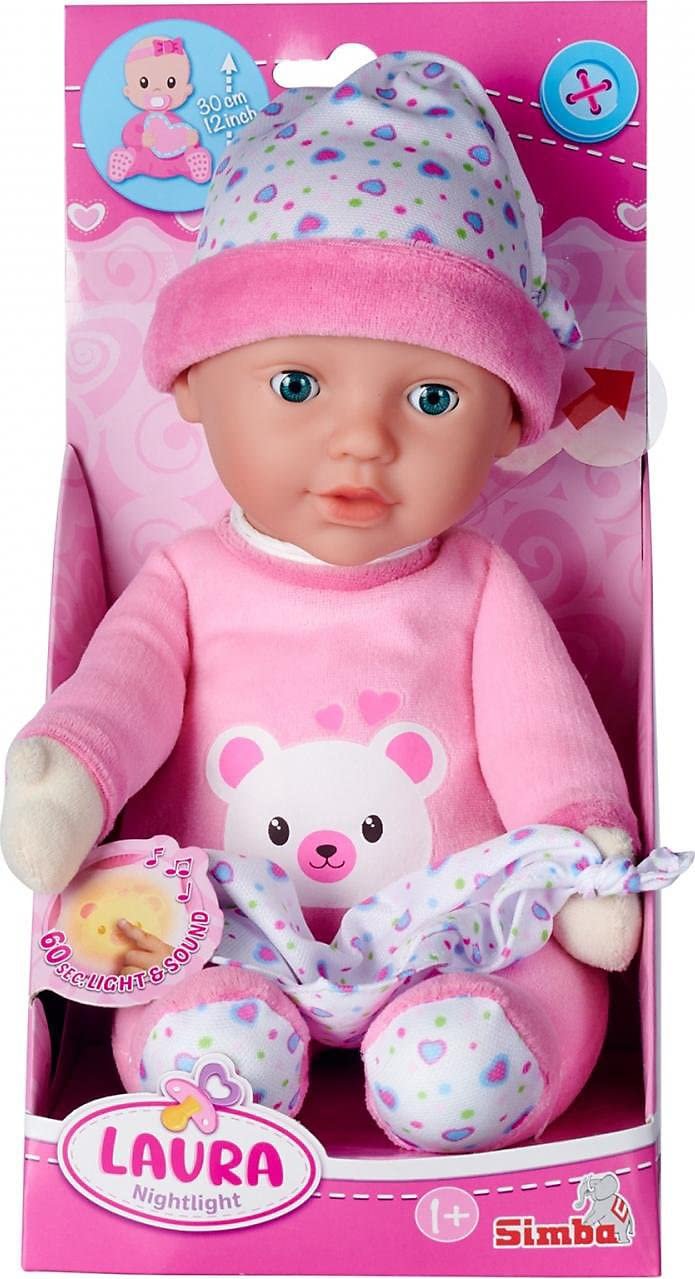 Кукла Мягконабивная Simba Laura Ночник с подсветкой и мелодией 30 см Розовый, фото №7