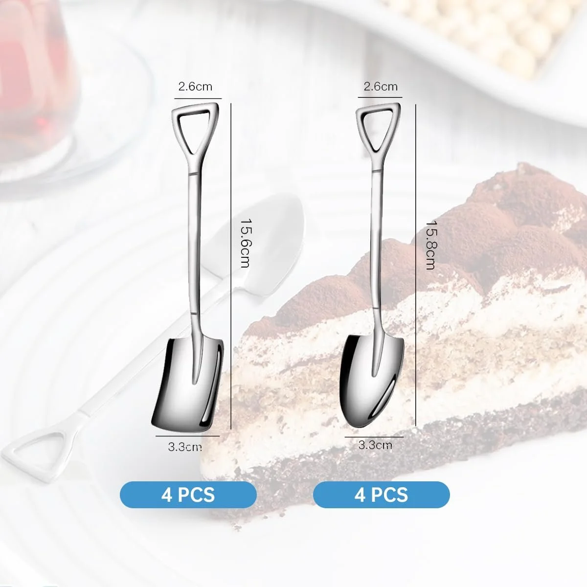 Набір з 8 ложок у формі лопати, фото №2