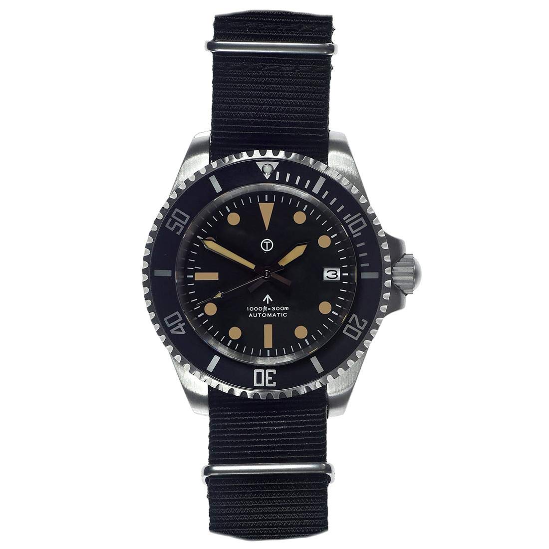 Годинник MWC 1982 Automatic Black Steel Date Fabric NATO Vintage Мужской, фото №1
