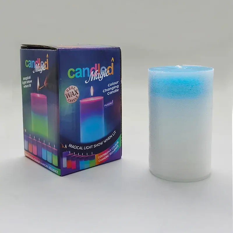 Декоративна воскова свічка з ефектом вогню і LED підсвітом Candles magic 7 кольорів RGB, фото №3