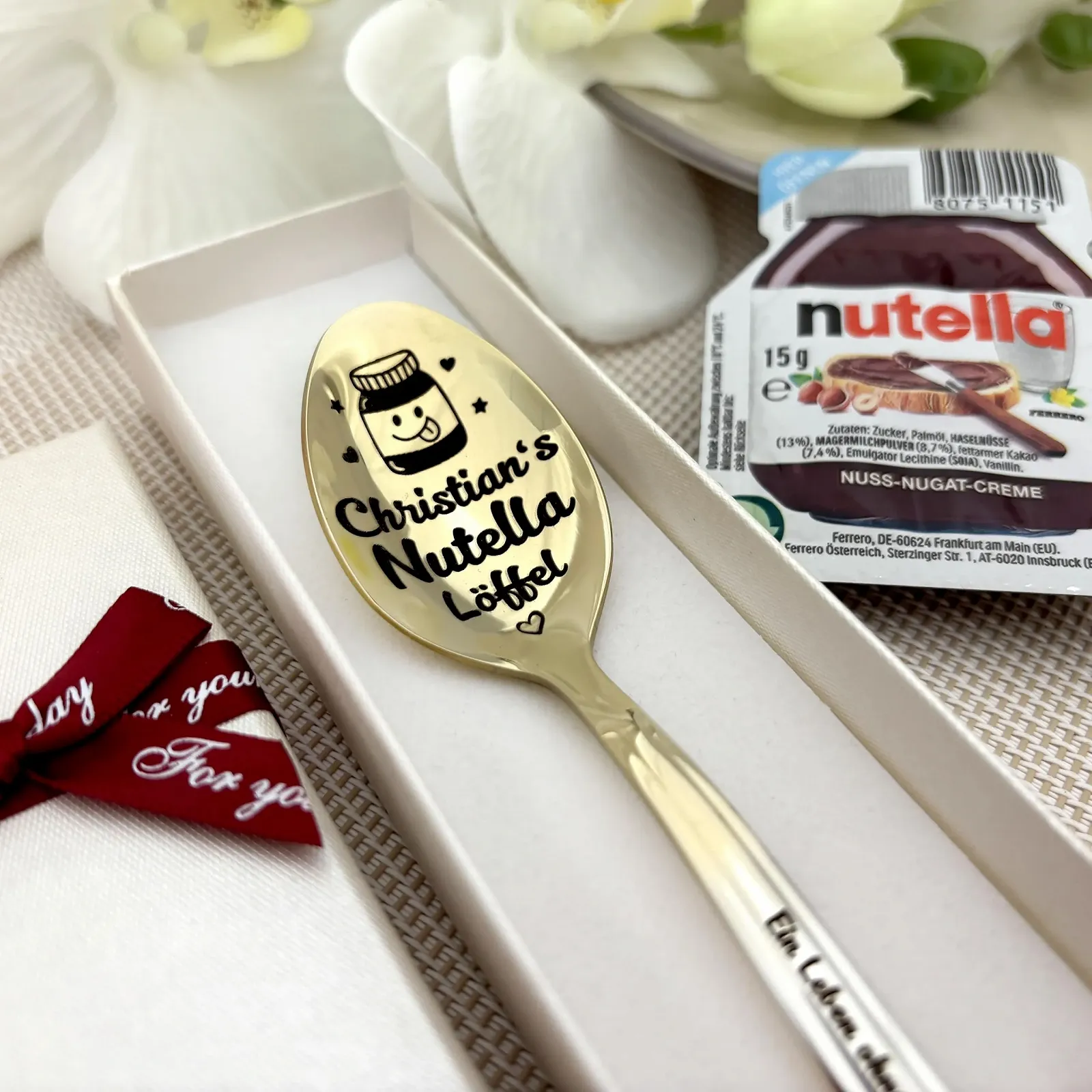 Ложка Nutella Mini с персональной гравировкой, фото №1