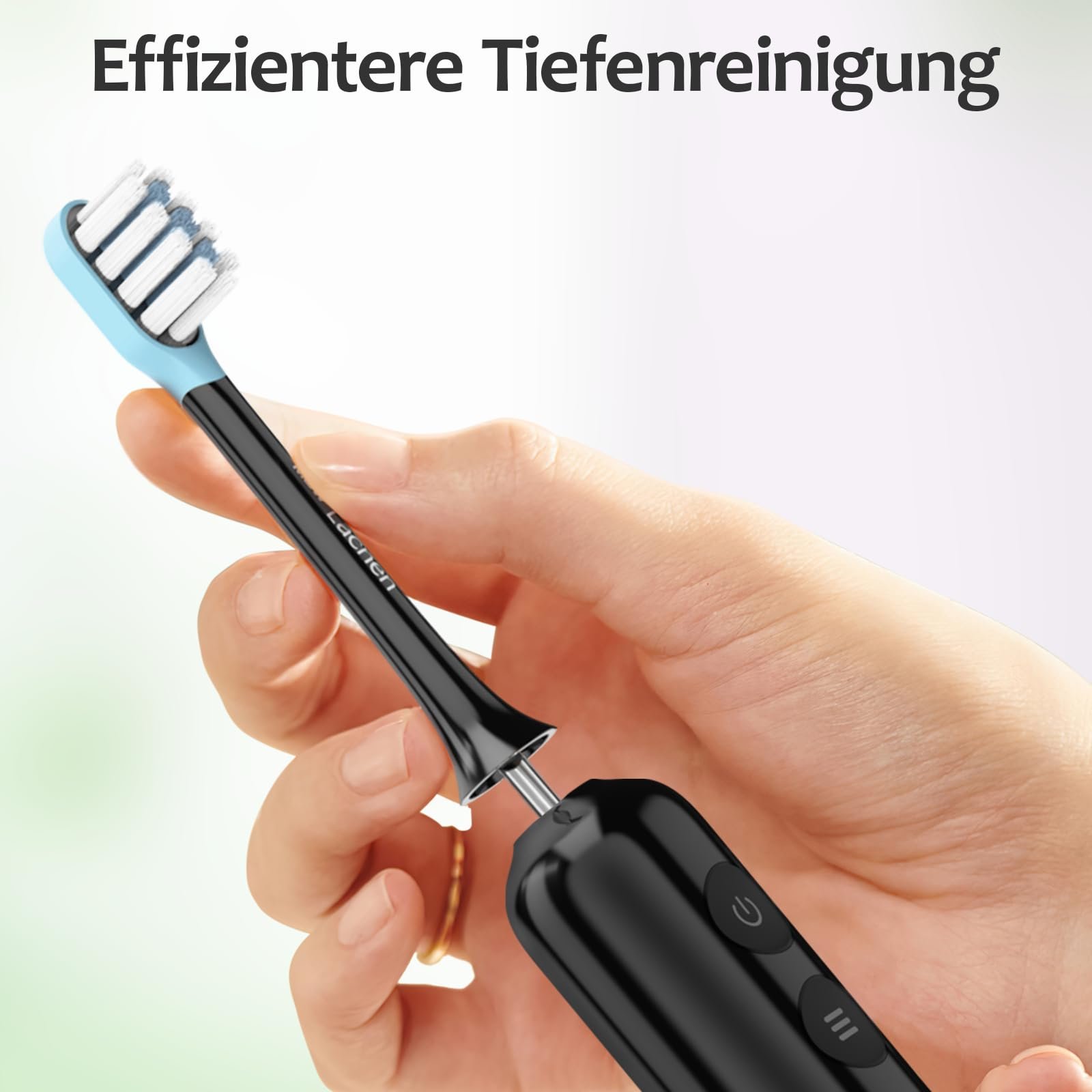 Електрична звукова зубна щітка Lächen MGW Series осциляція та вібрація 3 режими 3 рівні інтенсивності дорожня сумка Чорна, фото №7