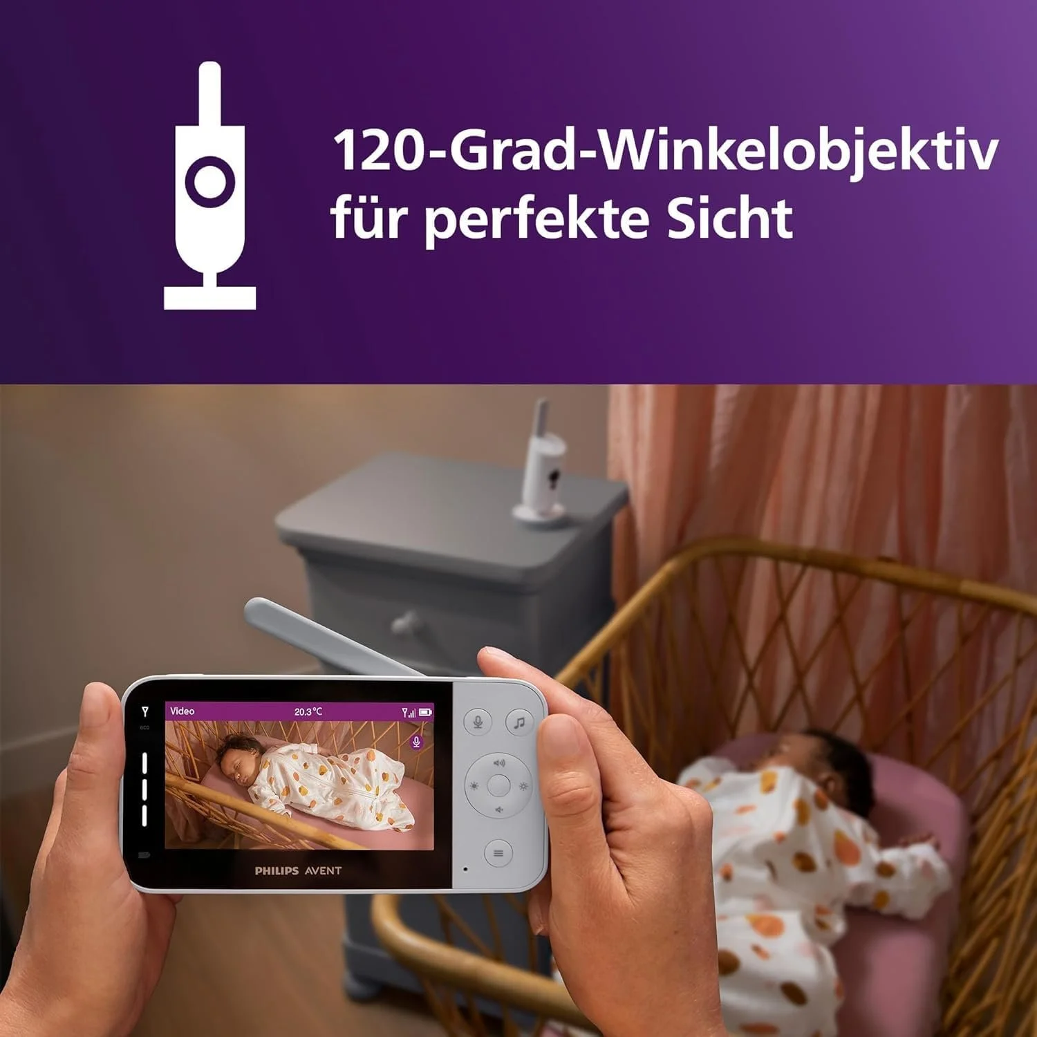 Набір відеоняня Philips Avent SCD951/26 WiFi 1080p + набір для догляду SCH401/00 9 предметів, фото №4