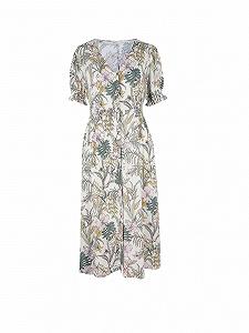 Сукня ONLMARS 2/4 MIDI DRESS WVN 15226567 Tofu-JUNGLE FLOWER ONLY Бежевий S - Фото 1