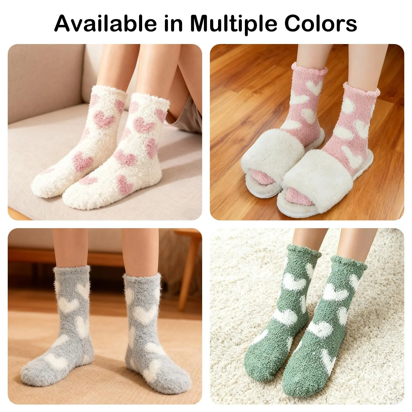 4 пари м'яких шкарпеток для жінок, фото №5