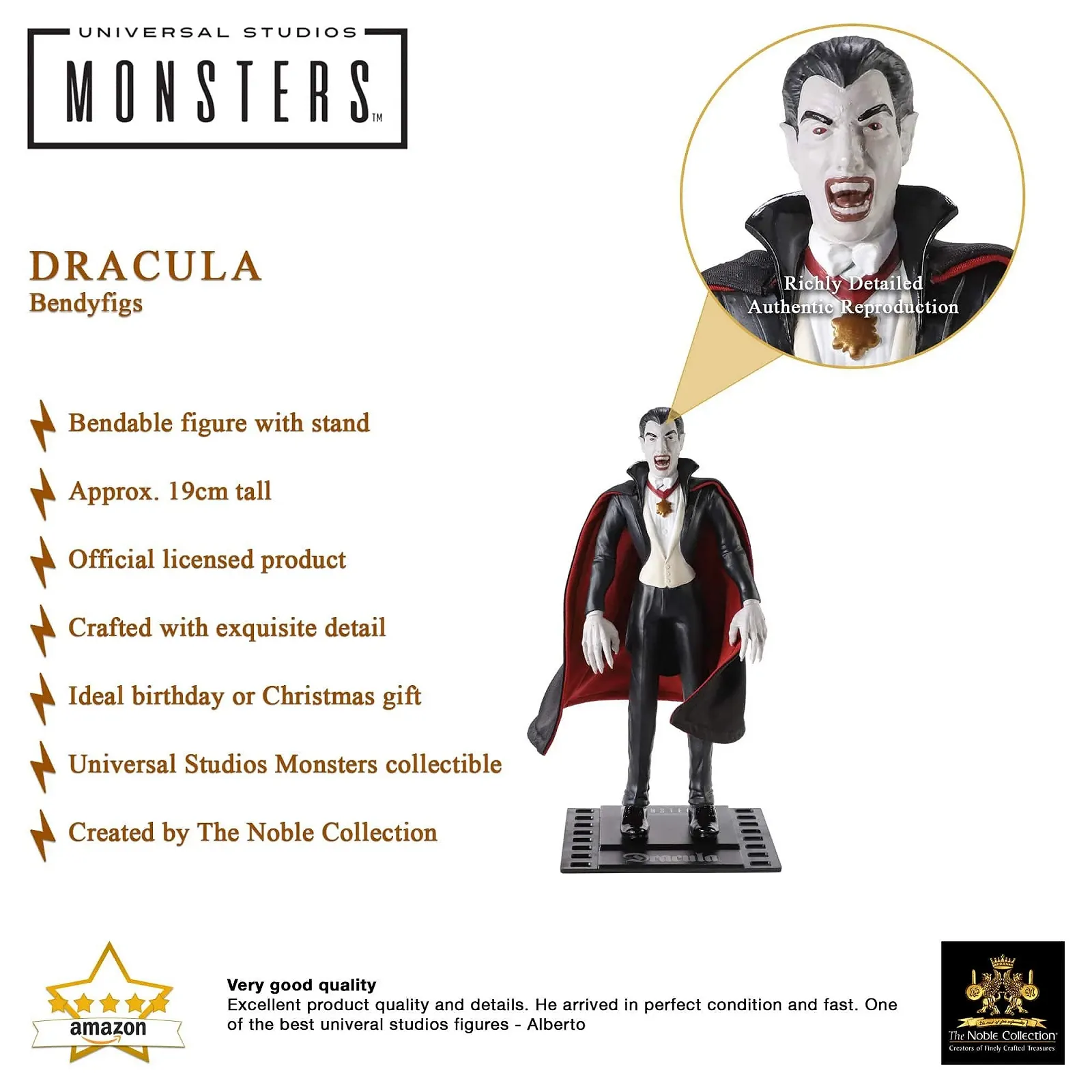 Фігурка BendyFigs The Noble Collection Dracula, фото №3