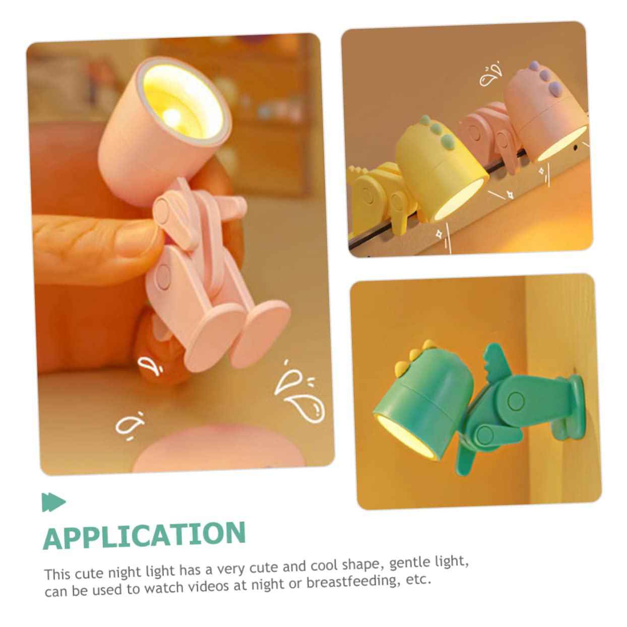Настільна лампа OSALADI Pack of 20 Dinosaur Mini Desk Lamp, фото №2