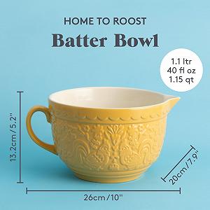 Миска для тіста Stoneware Mason Cash Home to Roost 1.9 літра з ручкою, носиком для зливу synthetic.ua - Фото 1