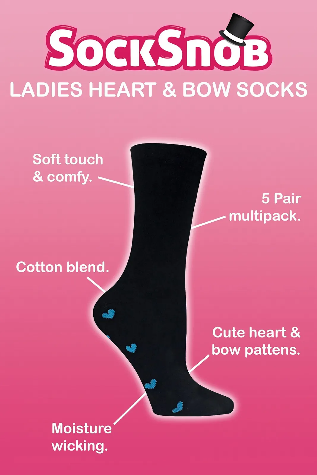 Шкарпетки Sock Snob, 5 пар, жіночі, бавовняні, фото №5 Шкарпетки Sock Snob, 5 пар, жіночі, бавовняні, фото №5