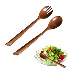 Ложка Деревянная, Вилка Деревянная, Ложка Десертная, Ложка Суповая, Ложка Чайная Маленькая, Ручная Работа, для Меда Кофе Чая Торта (2 шт в упаковке) - Фото 1