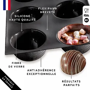 Форма для випікання Silpat Flexipan 6 Bomb Cakes силіконова антипригарна synthetic.ua - Фото 1