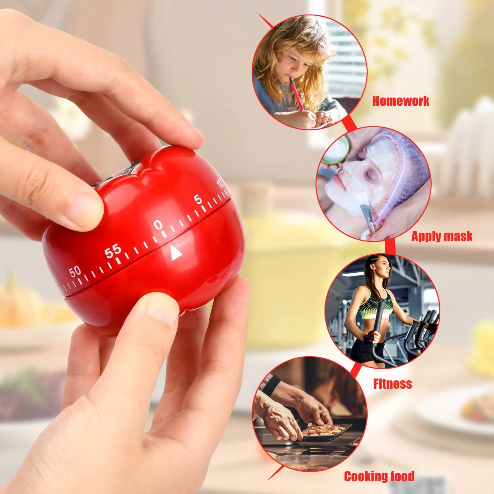 Механический кухонный таймер Tomato 60 минут, фото №5