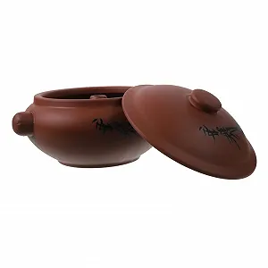 Керамический горшок для супа с пароваркой равномерное распределение тепла долговечный - Фото 1