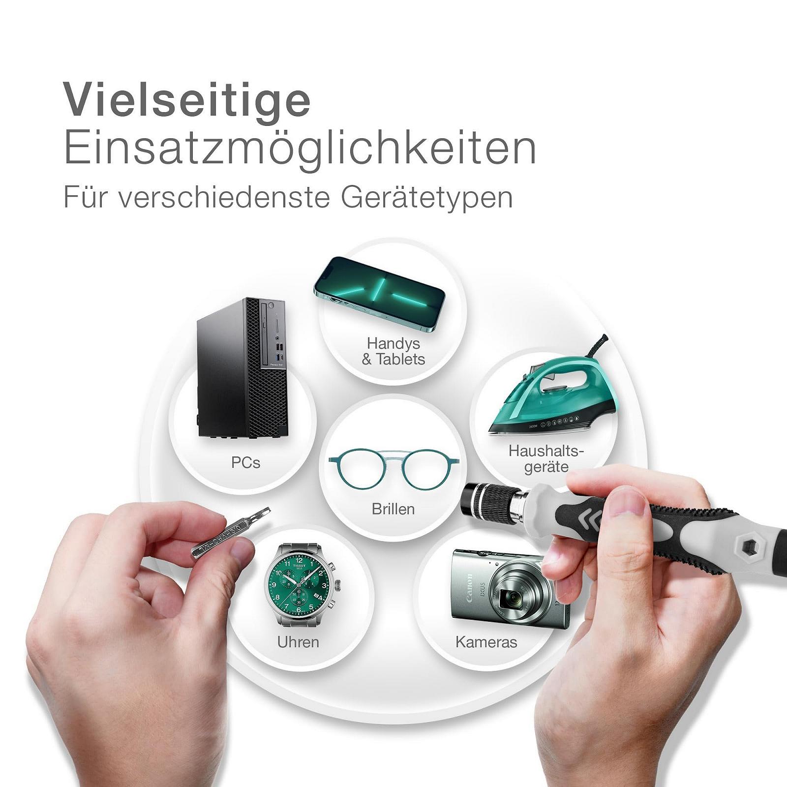 Набір викруток subtel® 122 шт. Магнітний Спеціальний кожух Насадка Біт Набір Торкс Аллен Y Tri для ремонту мобільних телефонів, батарей, ноутбуків, дисплеїв, фото №4