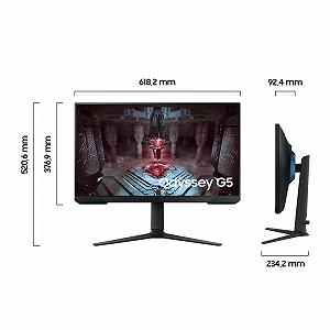 Монитор Samsung Odyssey G51C S27CG510EU 27 дюймов VA панель WQHD разрешение FreeSync Premium 1мс (MPRT) время отклика 165Гц частота обновления Черный synthetic.ua - Фото 1