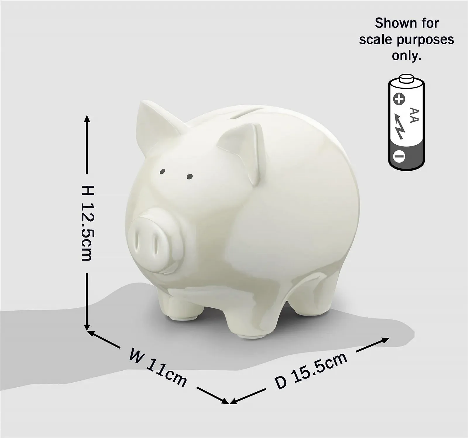 Скарбничка Mousehouse Gifts Свинка Біла M, фото №7