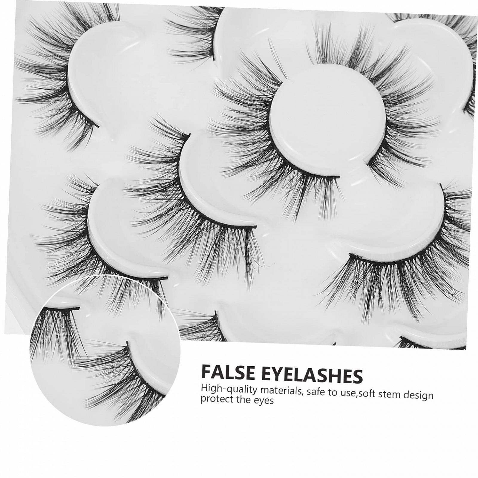 Штучні Вії Angoily 3D Тонкі Чорні 7 пар, фото №4