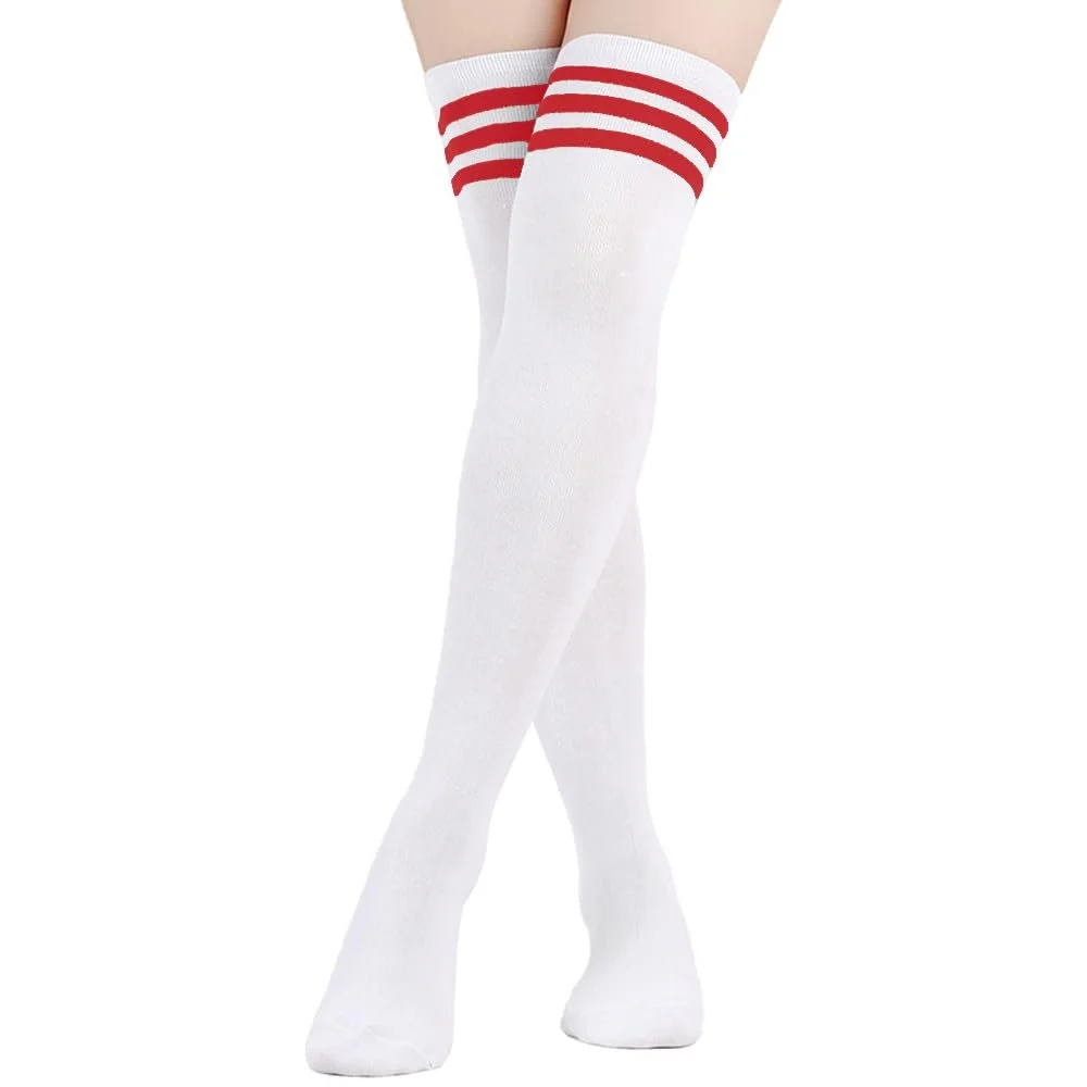 Жіночі гольфи в смужку вище коліна, один розмір, фото №4 Жіночі гольфи в смужку вище коліна, один розмір, фото №4