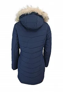 Жіноче стьобане пальто MADSea 6119* З теплою підкладкою Знімний пухнастий капюшон synthetic.ua - Фото 1