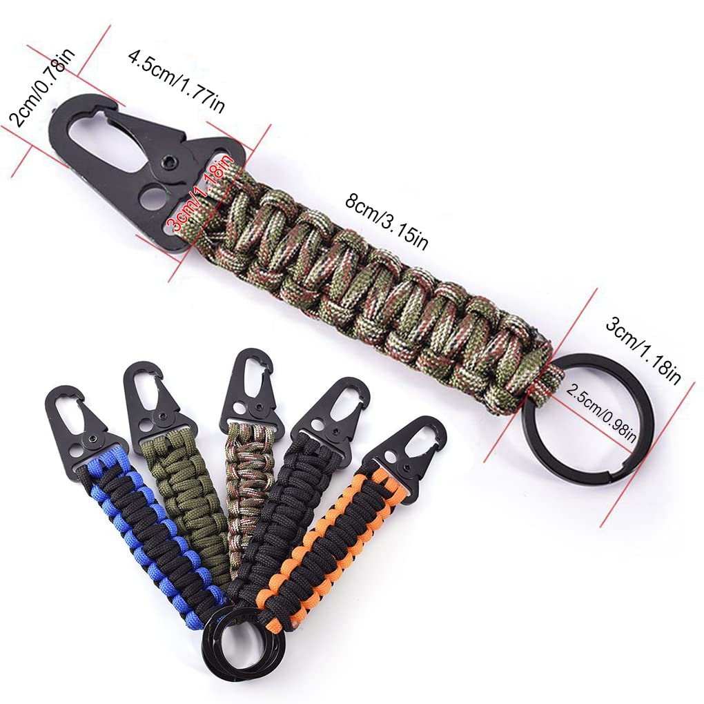 Брелок Paracord 7 нитей для кемпинга и походов Черный/оранжевый, фото №3