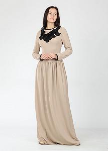 Платье MOZAH S Бежевый (ND-20046-1-Beige) synthetic.ua - Фото 1