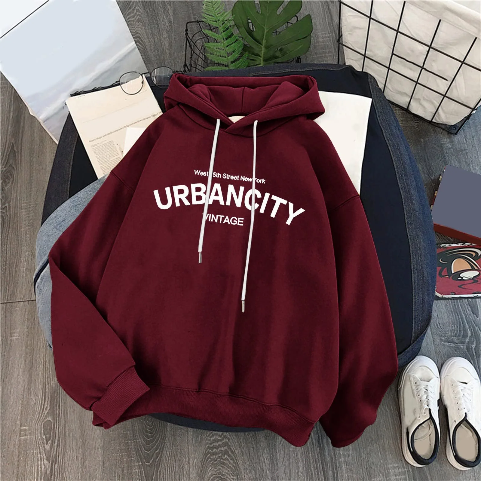 Женская Толстовка с капюшоном Oversize Пуловер с капюшоном Мешковатая Мягкая Спортивная для занятий спортом Атлетическая Толстовка большого размера Весенняя куртка, фото №2