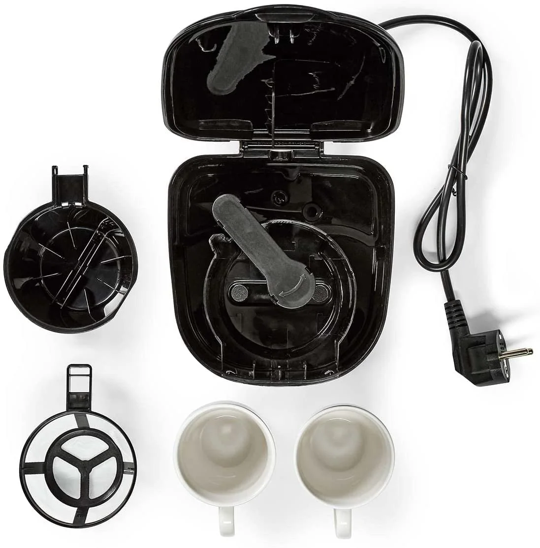 Мини-кофеварка для кемпинга Маленькая, Чашки, Постоянный фильтр Аксессуары для путешествий, фото №2