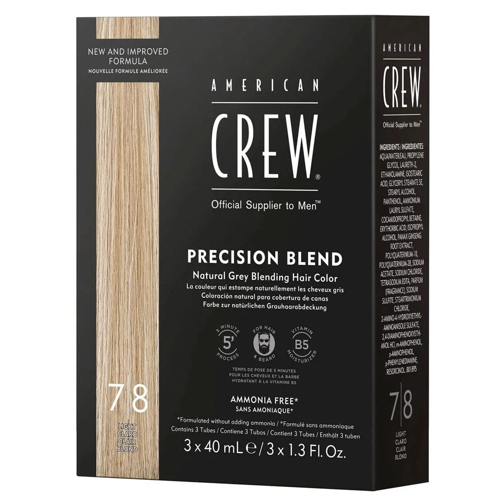 Фарба для волосся American Crew Precision Blend Light 7-8, 40 мл, фото №2 Фарба для волосся American Crew Precision Blend Light 7-8, 40 мл, фото №2