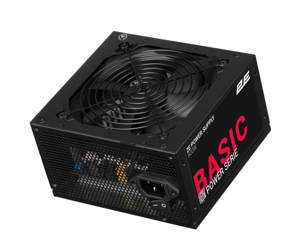 2E Блок живлення Basic Power 500W 80 120мм 1xMB 24pin(20+4), 1xCPU 8pin(4+4), 3xMolex 4xSATA 2xPCIe 8pin(6+2), фото №4