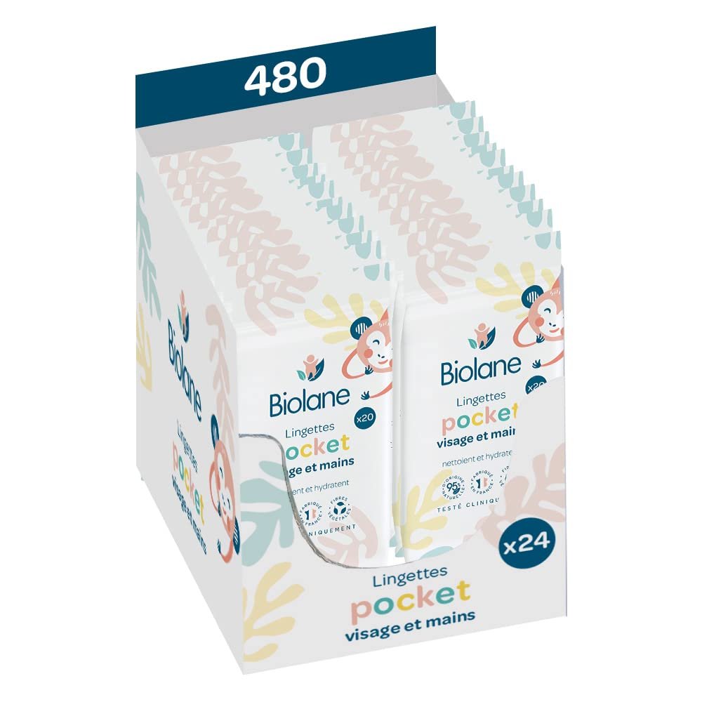 Детские салфетки BIOLANE для лица и рук 480 шт., фото №1