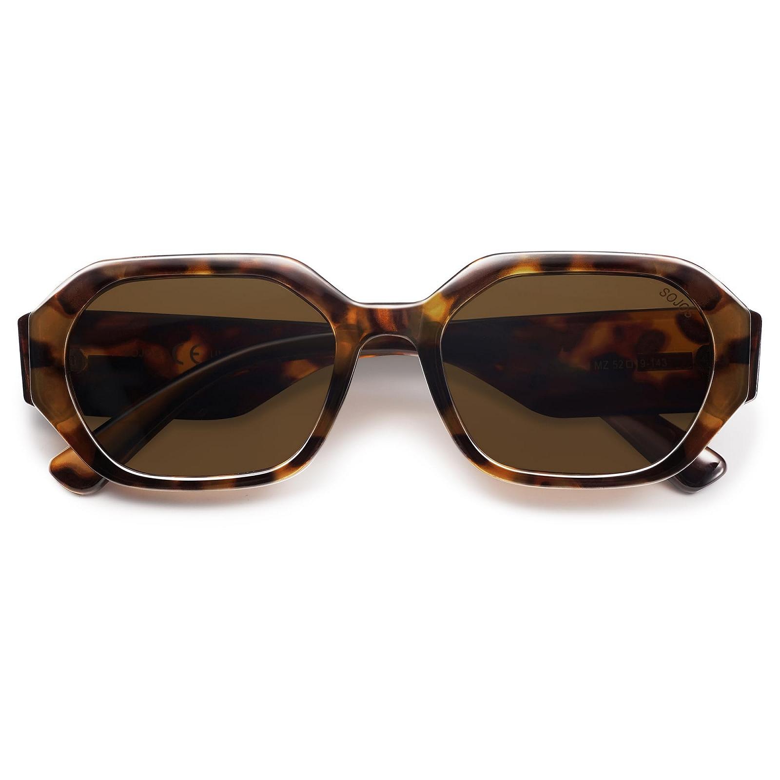 Сонцезахисні окуляри Шестикутні Поляризовані SOJOS SJ2232 Ретро для жінок Прямокутні Модні 90-х, фото №6