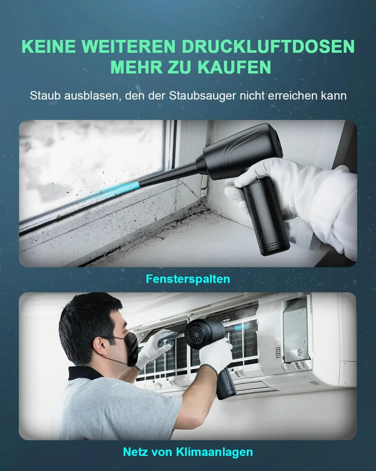 Електрична повітродувка JoyGeek 3 швидкості 120 000 RPM 9000 mAh LED-підсвічування для ПК та авто, фото №5 Електрична повітродувка JoyGeek 3 швидкості 120 000 RPM 9000 mAh LED-підсвічування для ПК та авто, фото №5