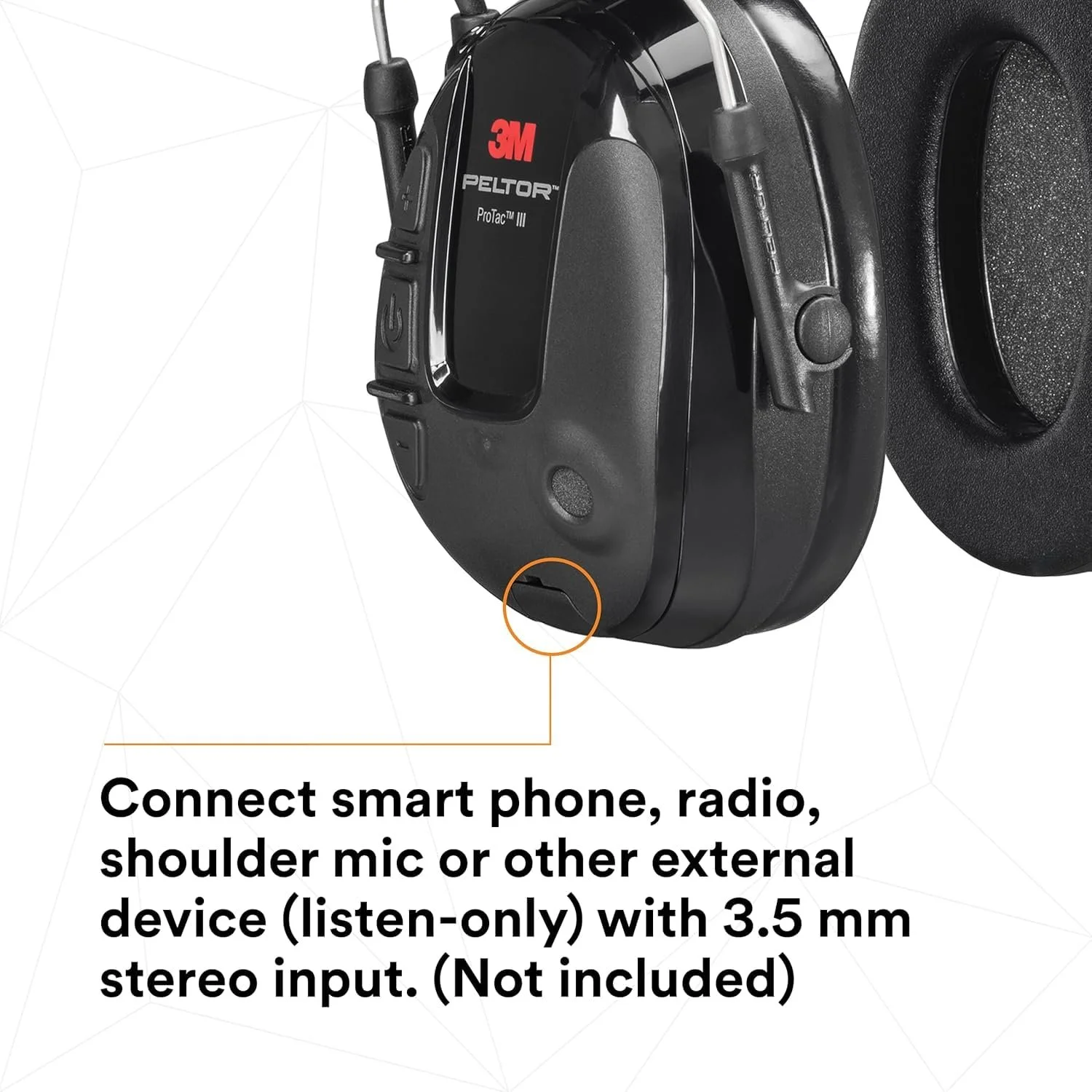 Проволочные наушники 3M PELTOR ProTac III Slim / Активное шумоподавление / Черные, фото №8