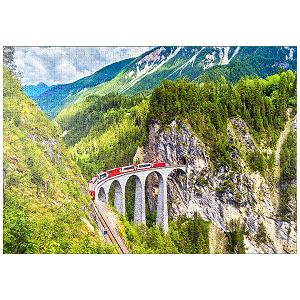 Купить Пазл MyPuzzle Special Collection Glacier Express on the Landwater Viaduct, Switzerland 1000 элементов - Фото 1 Пазл MyPuzzle Special Collection Glacier Express on the Landwater Viaduct, Switzerland 1000 элементов - Фото 1