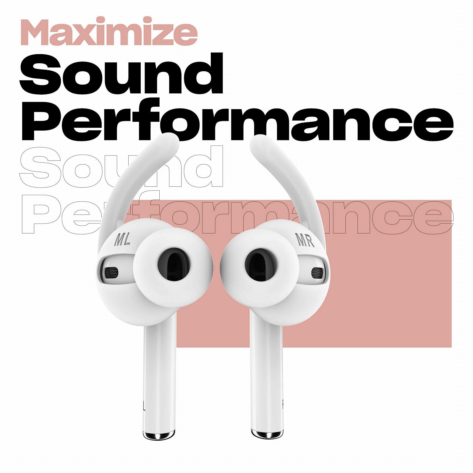 Вкладыши Keybudz EarBuddyz Ultra силиконовые вставки для Apple AirPods, EarPods белые, фото №6