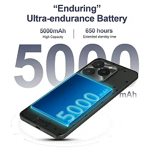 Смартфон invens Halo 5 6.52 дюйма HD+ 7/64 GB 16+8 MP 5000 mAh Android 14 Navy Blue synthetic.ua - Фото 1