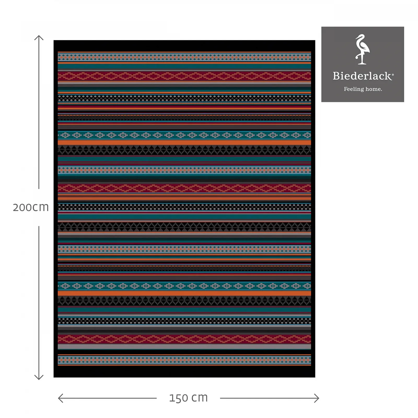 Плед Biederlack Fluffy Cuddly Tribal Mix I Зроблено в Німеччині I Oeko-Tex, фото №2