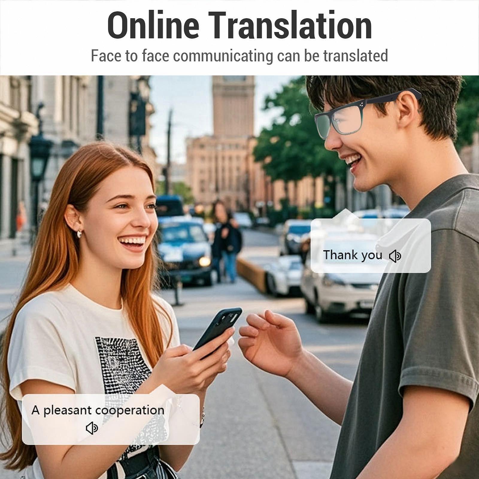 Розумні окуляри-перекладач VBESTLIFE AI, Bluetooth 5.3, 144 мови, фото №6