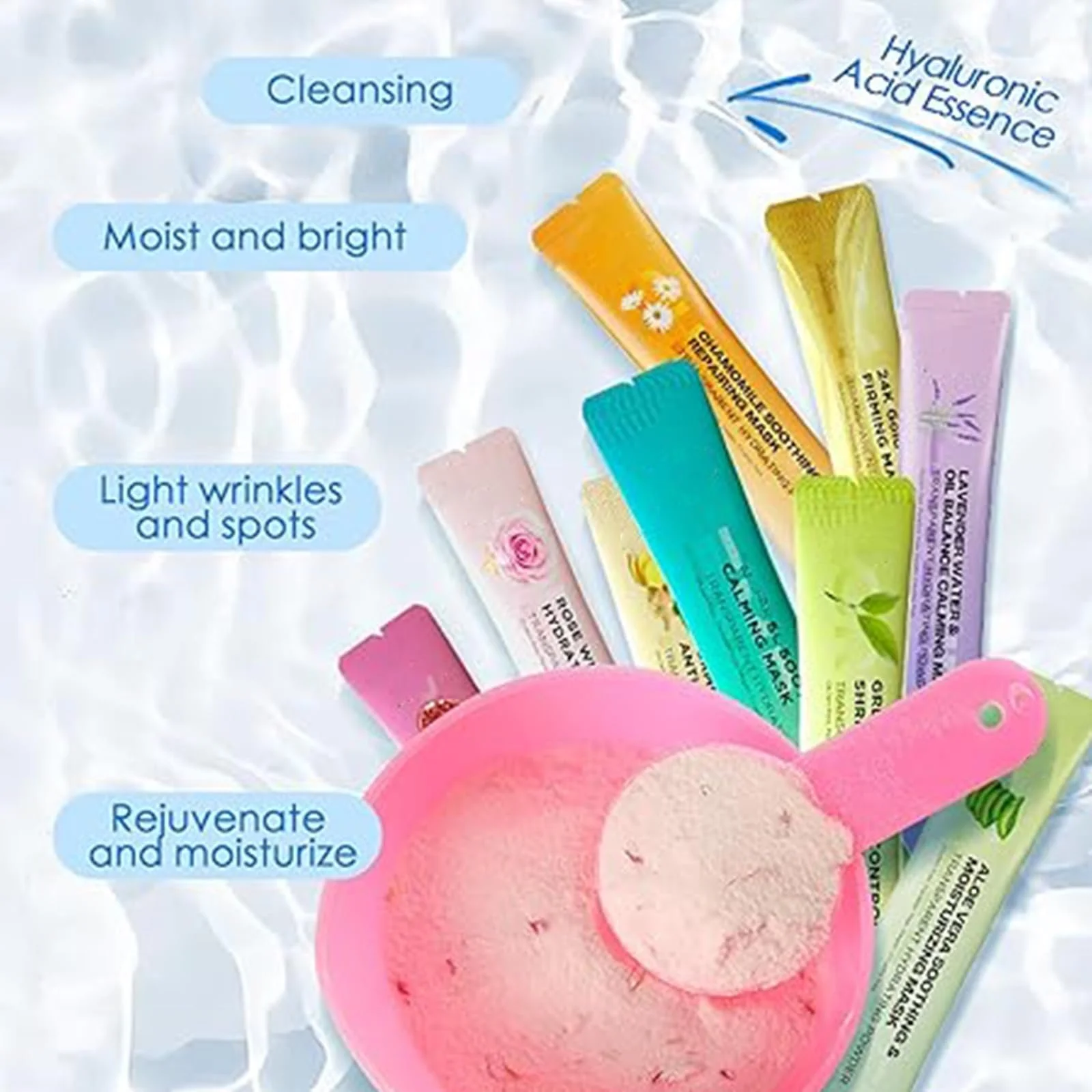 Маска для обличчя желеподібна у порошку з аксесуарами для догляду за обличчям, фото №3