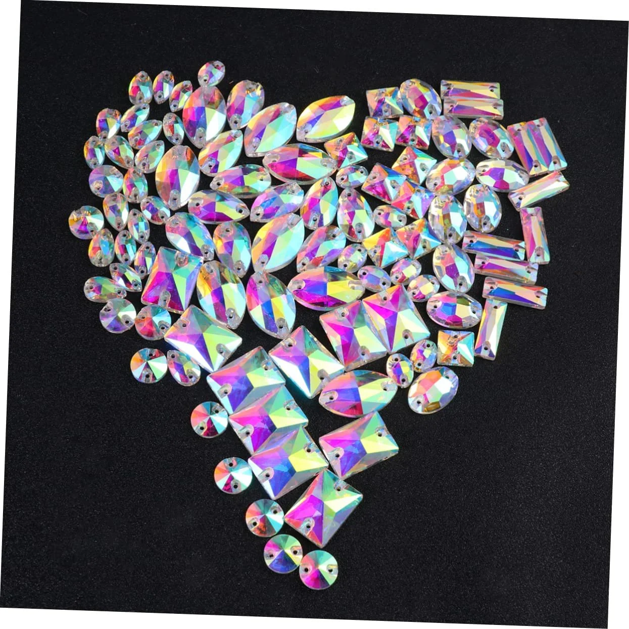 Стрази Tofficu Кришталеві Скляні 300 шт різних форм, фото №2