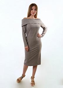 Платье inDresser XS Серый (IN-F0259К028Ж-Gray-beige) synthetic.ua - Фото 1