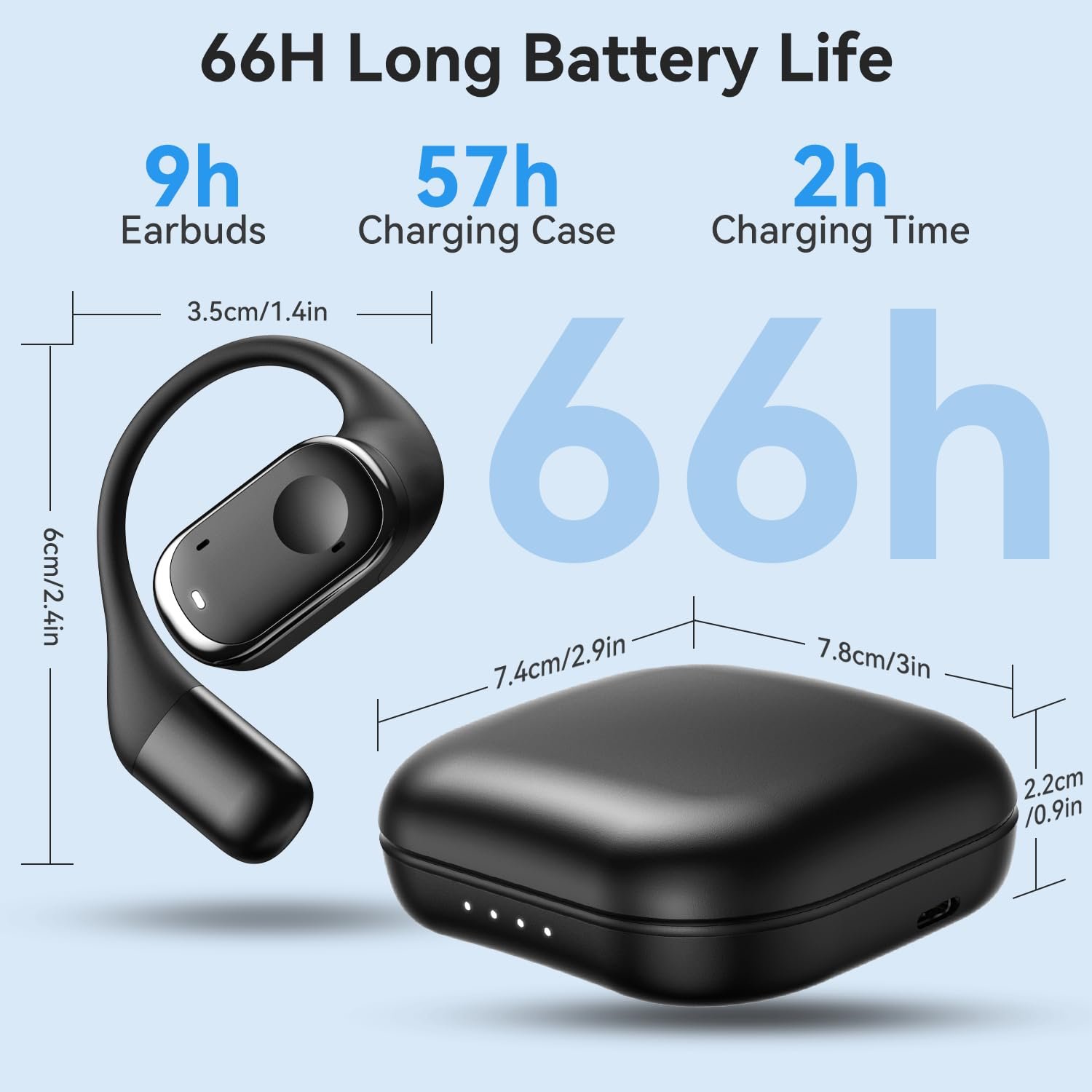 Навушники-перекладачі Ninonly ki 3-в-1 з перекладом у реальному часі 150 мовами, 7 режимів, 66 годин Bluetooth 5.4 для бізнесу, навчання, подорожей, фото №7