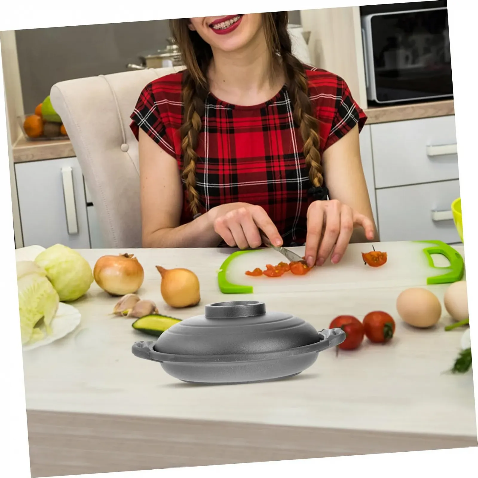 Горщик для запікання Gatuida 18 см керамічний антипригарний термостійкий, фото №5