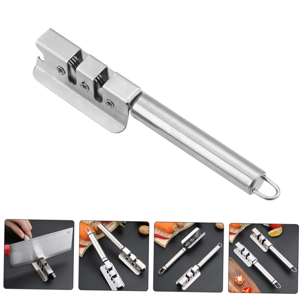 Точилка для кухонных ножей и ножниц ручная нержавеющая сталь эргономичная, фото №2