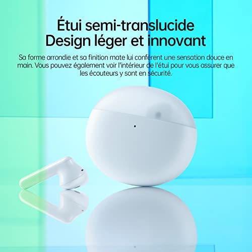 Беспроводные наушники OPPO Enco Air 2 Bluetooth Полувнутриушные Шумоподавление 24 часа батарея Легкие Инновационный дизайн IPX4 Белые, фото №3