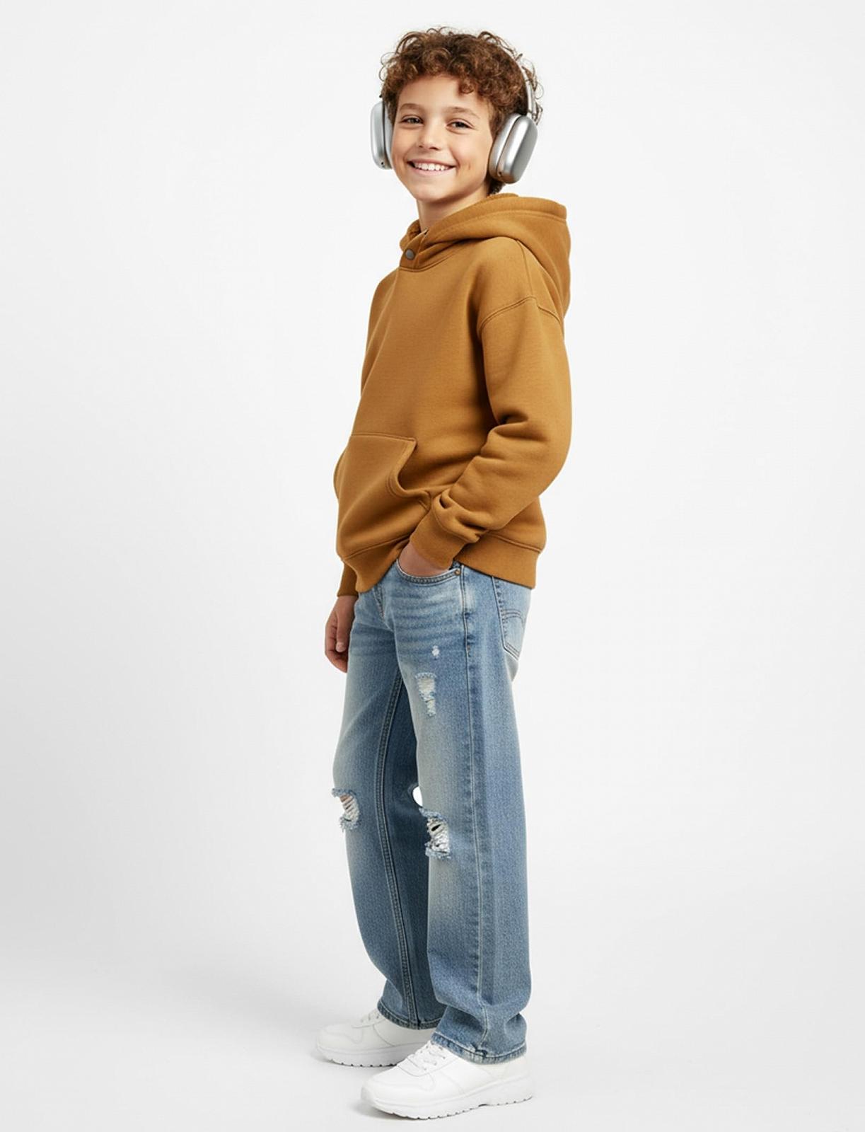 Худі PatPat для хлопчиків 6-12 років - М'яке флісове вітрозахисне худі з кишенею, фото №3 Худі PatPat для хлопчиків 6-12 років - М'яке флісове вітрозахисне худі з кишенею, фото №3