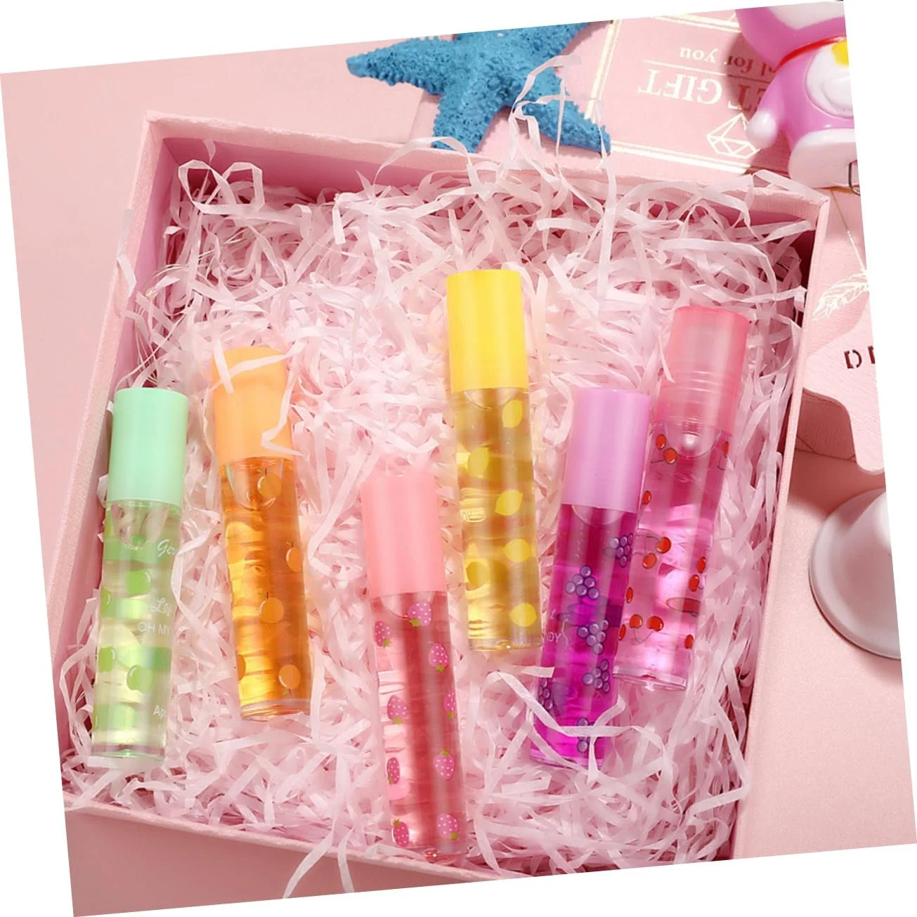 Блиск для губ Outanaya 5St Фруктовий Прозорий Блискучий Прозорий Барвистий, фото №4