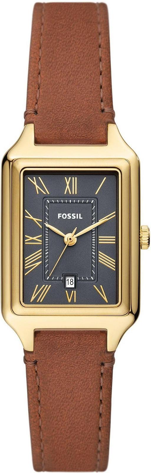 Женские Кварцевые Часы Fossil Raquel 23 мм, Маленькие Коричневые и Золотистые, фото №1