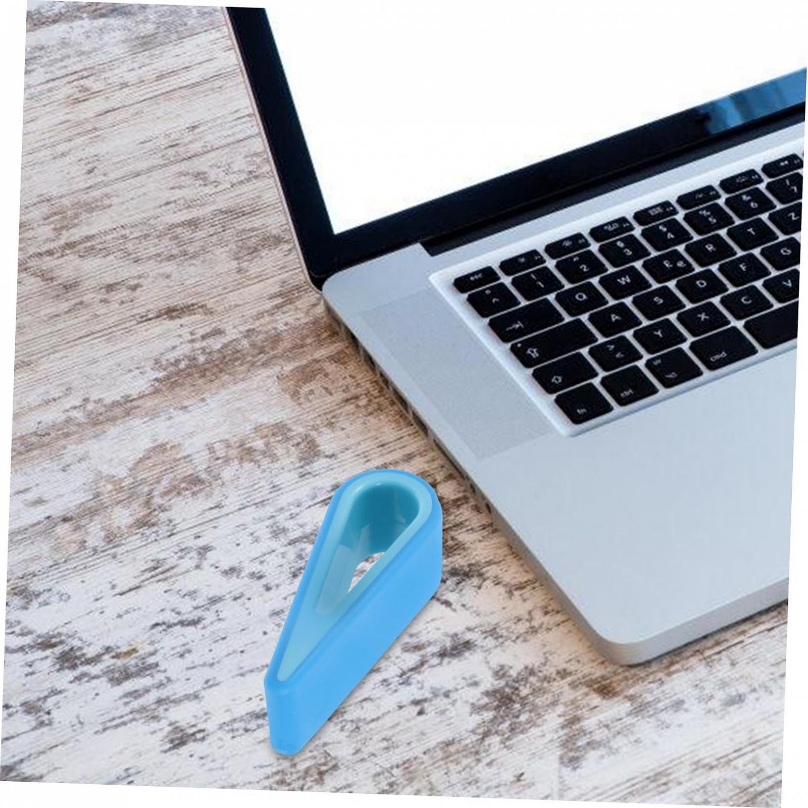 Подставка для ноутбука Sewroro, регулируемая, мини, 2 шт., устойчивая к царапинам, эргономичная, для лучшего охлаждения, портативная, синяя, фото №6