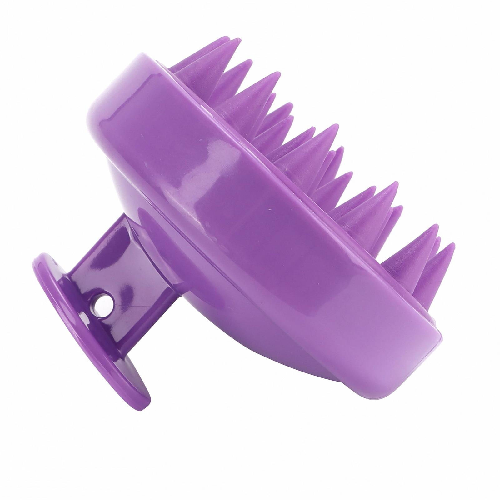 Силиконовая расческа массажер для мытья волос LVR 008 Purple 16601, фото №1
